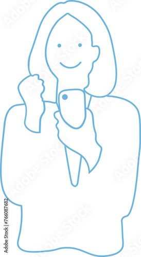 Business Woman Wearing Suit Using Smartphone