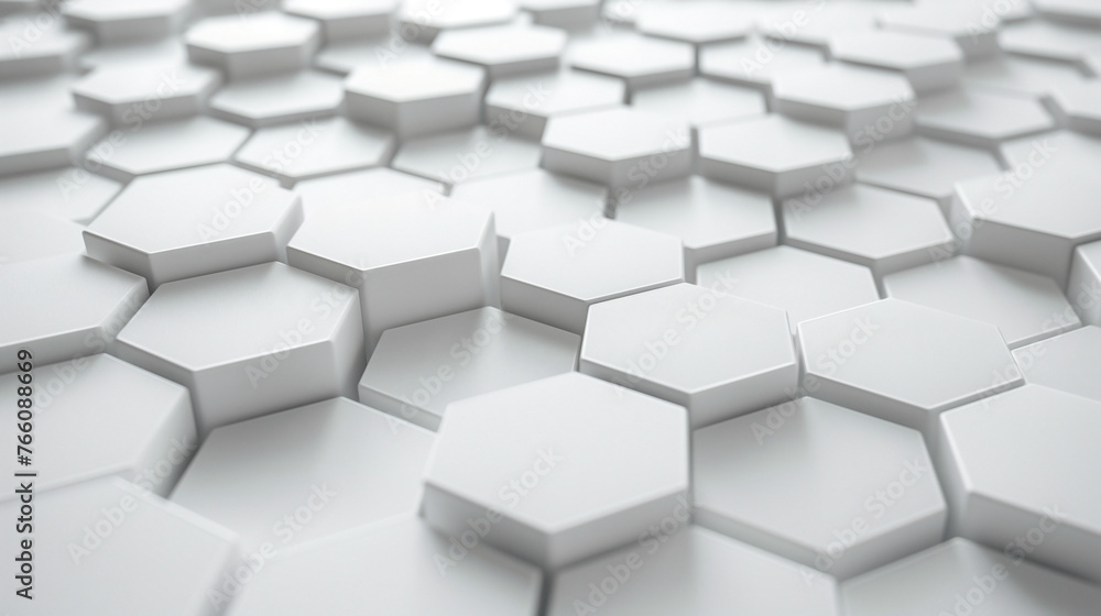 A white background with hexagons in the foreground, representing technology and innovation A white background with hexagons in the foreground, representing technology and innovation