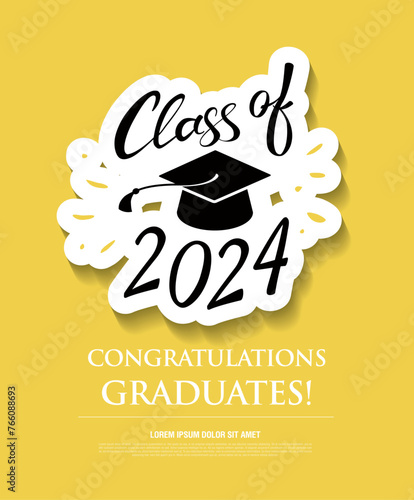 class of 2024 congratulations graduates vector graphic design