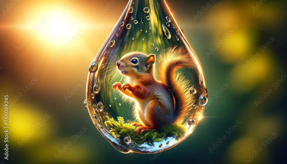 Squirrel in the Drops
