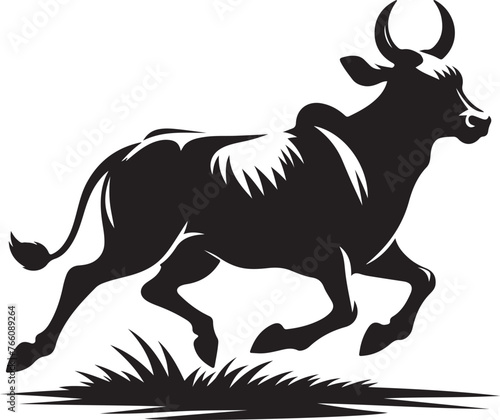 Cow silhouette vector