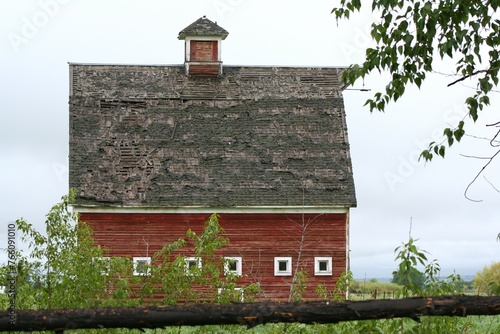 Old Red Barn in Gallatin County Montana photo