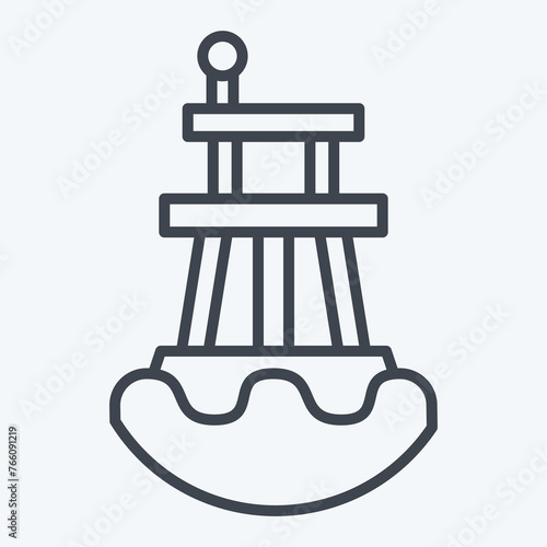 Icon Water Buoy. related to Diving symbol. line style. simple design illustration