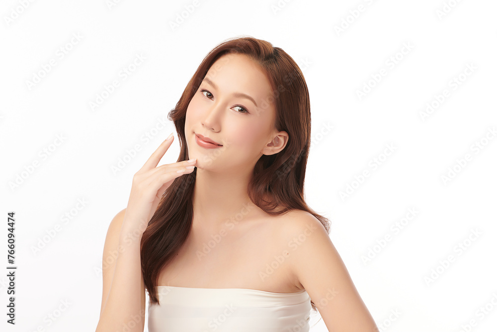 Beautiful young asian woman with clean fresh skin on white background, Face care, Facial treatment, Cosmetology, beauty and spa, Asian women portrait. Beautiful young asian woman with clean fresh skin on white background, Face care, Facial treatment, Cosmetology, beauty and spa, Asian women portrait.