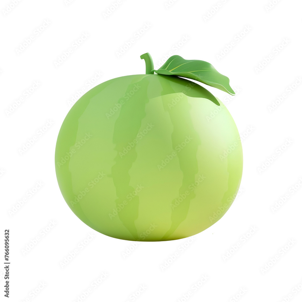 3D render of honeydew melon isolated on transparent background, cut out, png 3D render of honeydew melon isolated on transparent background, cut out, png