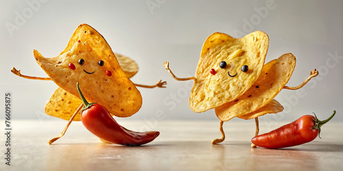 chips dancing with paprika photo