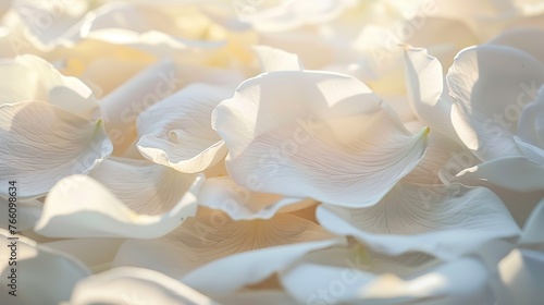 Close-up pretty white rose petals ,Generative ai,