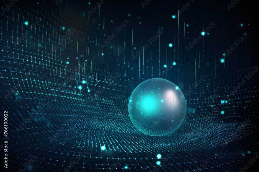 A vibrant illustration depicting a futuristic space filled with pearl energy, technology, and the glow of stars A vibrant illustration depicting a futuristic space filled with pearl energy, technology, and the glow of stars