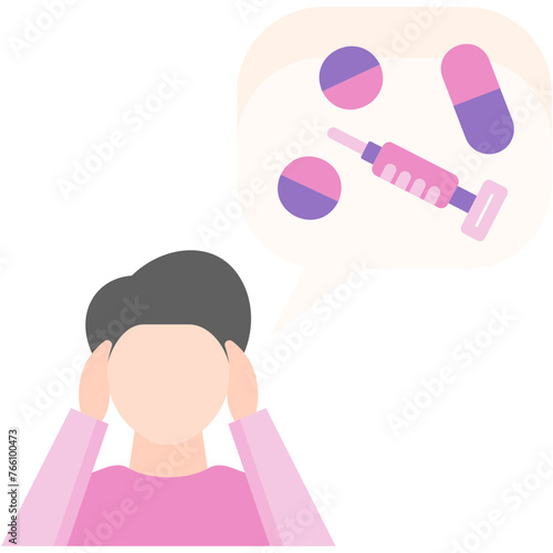 Drug Addict Illustration