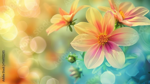 Beautiful colorful flower background.,Generative ai,  © curek
