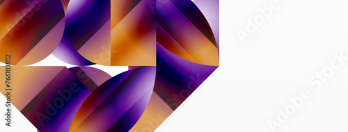 Serene gradient template. Circles and triangles mingle in minimalist perfection. Gentle fusion of forms and hues creates balanced yet captivating backdrop, embodying modern sophistication