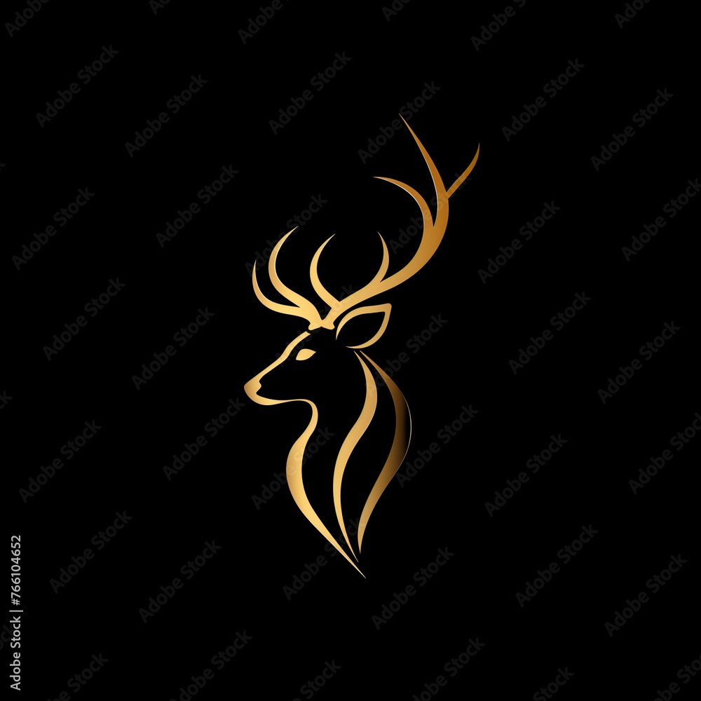 鹿のシンプルなロゴ/Simple Logo of a Deer/Generative AI 鹿のシンプルなロゴ/Simple Logo of a Deer/Generative AI