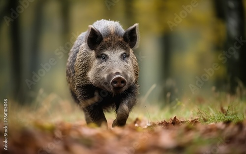 Wild boar walking through forest © Muh