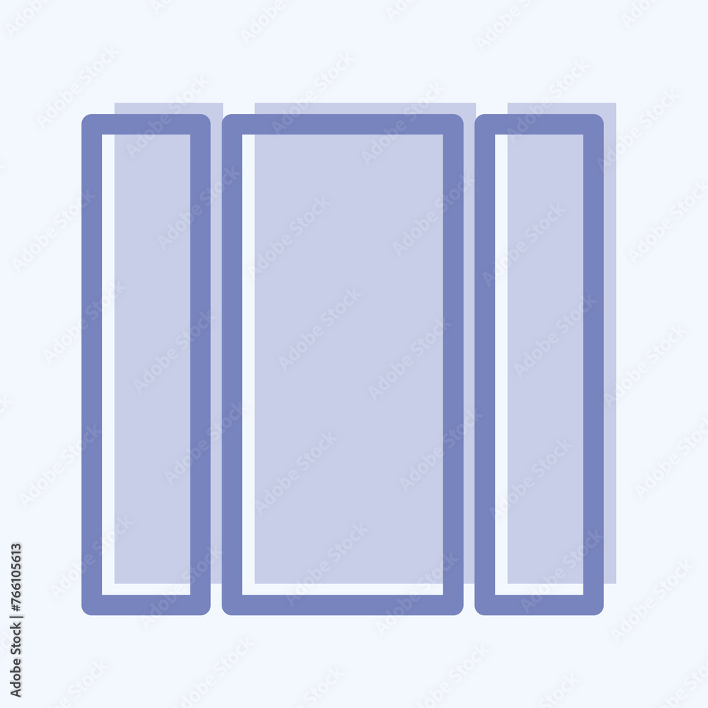 Icon View Column - Two Tone Style - Simple illustration,Editable stroke