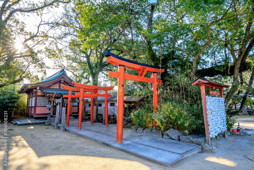 春の唐津神社 白飛稲荷神社 佐賀県唐津市 Karatsu Shrine in spring. Saga Pref, Karatsu City. 春の唐津神社 白飛稲荷神社 佐賀県唐津市 Karatsu Shrine in spring. Saga Pref, Karatsu City.