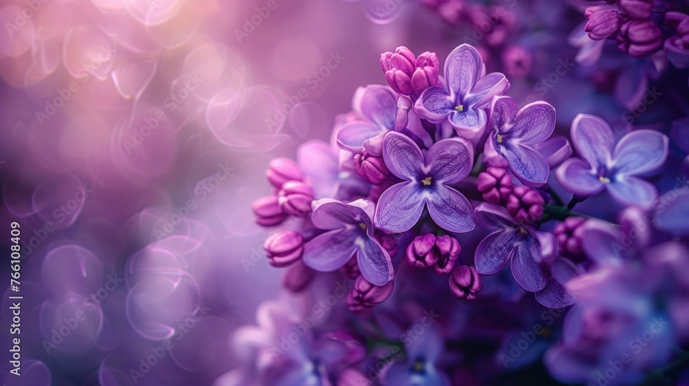 Blooming Lilac Flowers in Spring Garden Background Blooming Lilac Flowers in Spring Garden Background