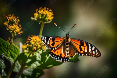 monarch butterfly on flower © Bhatti