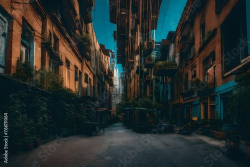 narrow street country © Saqib Raza