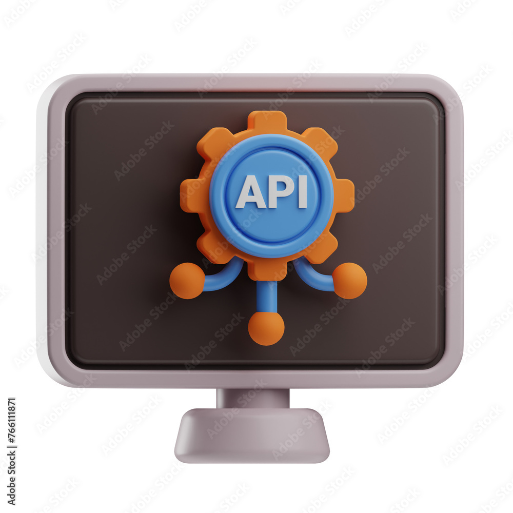 Object Computer Programming Api 3D Illustration Object Computer Programming Api 3D Illustration
