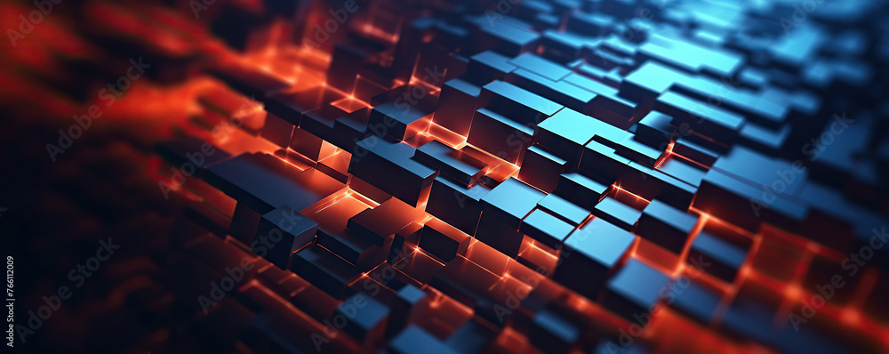 Obraz premium Digital background. Can be used in the description of network abilities, technological processes, digital storages, science, education, etc.