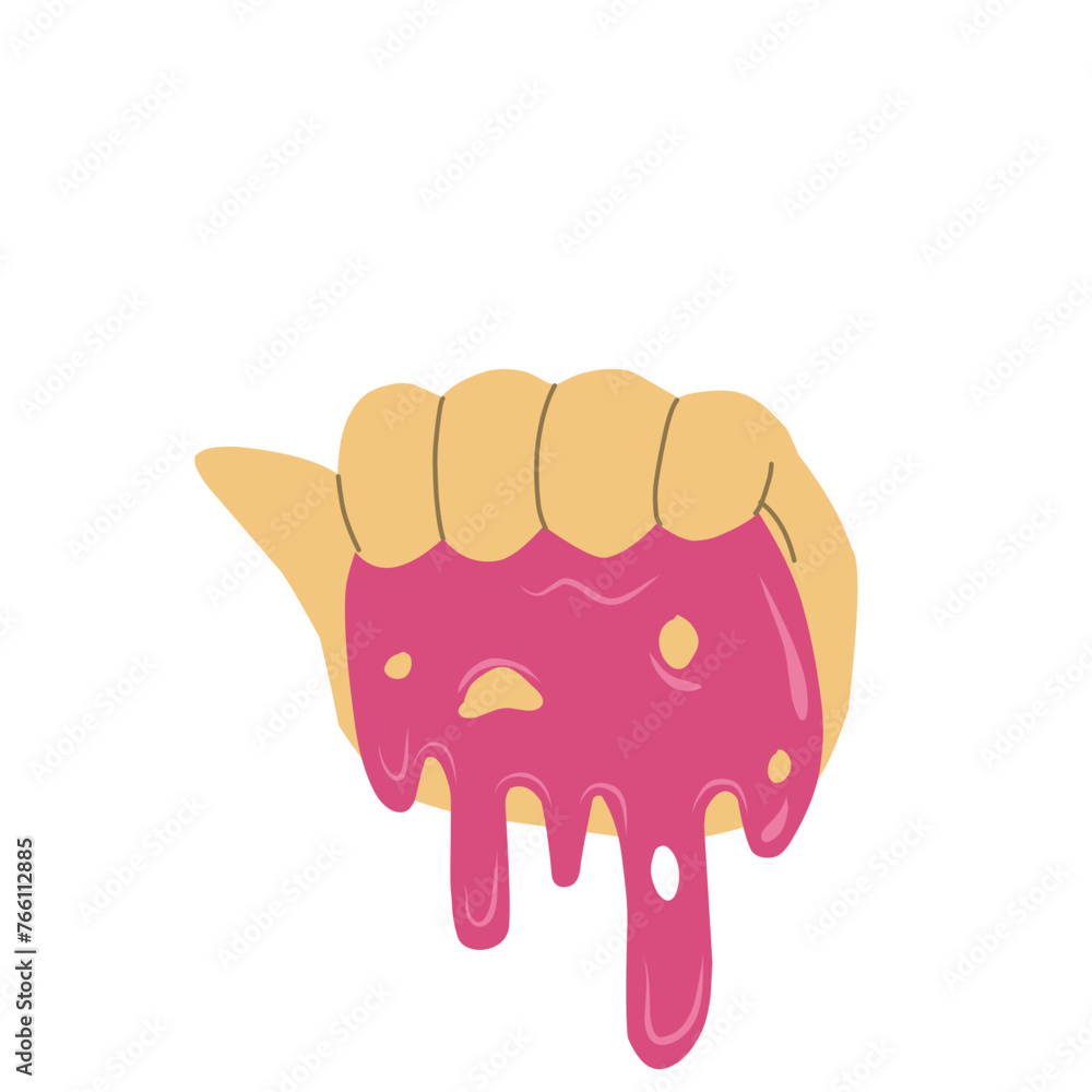 Hand Holding Slime Vector Illustration Hand Holding Slime Vector Illustration