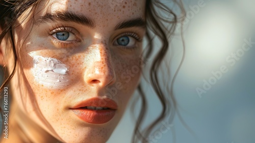 skincare makeup model's facial illustration