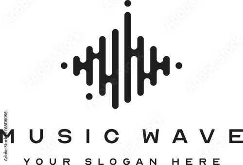 Black sound waves. Abstract music wave, radio signal frequency and digital voice visualisation. Tune equalizer vector set. Monochrome volume audio lines, soundwaves rhythm 