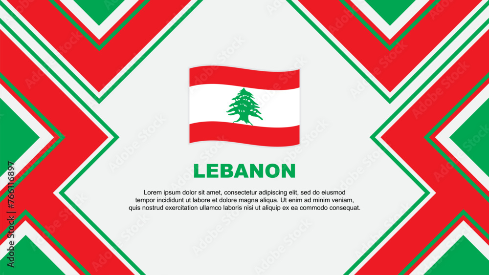 Lebanon Flag Abstract Background Design Template. Lebanon Independence Day Banner Wallpaper Vector Illustration. Lebanon Vector Lebanon Flag Abstract Background Design Template. Lebanon Independence Day Banner Wallpaper Vector Illustration. Lebanon Vector
