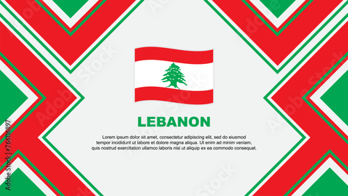 Lebanon Flag Abstract Background Design Template. Lebanon Independence Day Banner Wallpaper Vector Illustration. Lebanon Vector