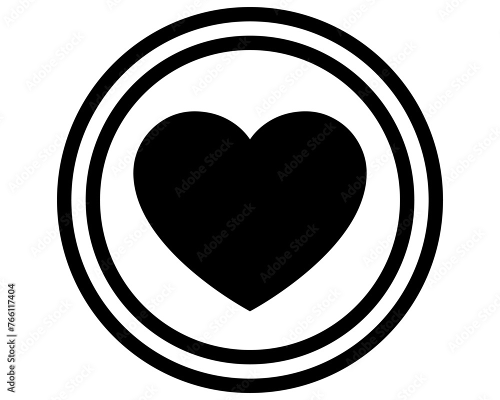 Heart shape icon sticker, romance logo Heart shape icon sticker, romance logo