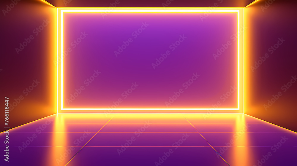 Empty geometric room with beautiful lighting Empty geometric room with beautiful lighting