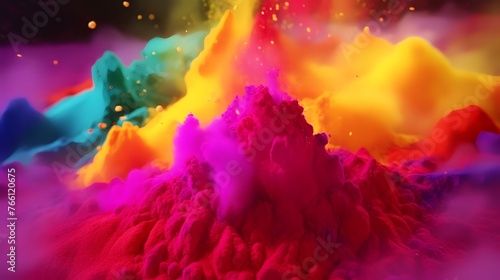 3d render of abstract colorful background with copy space. Colorful explosion of paint