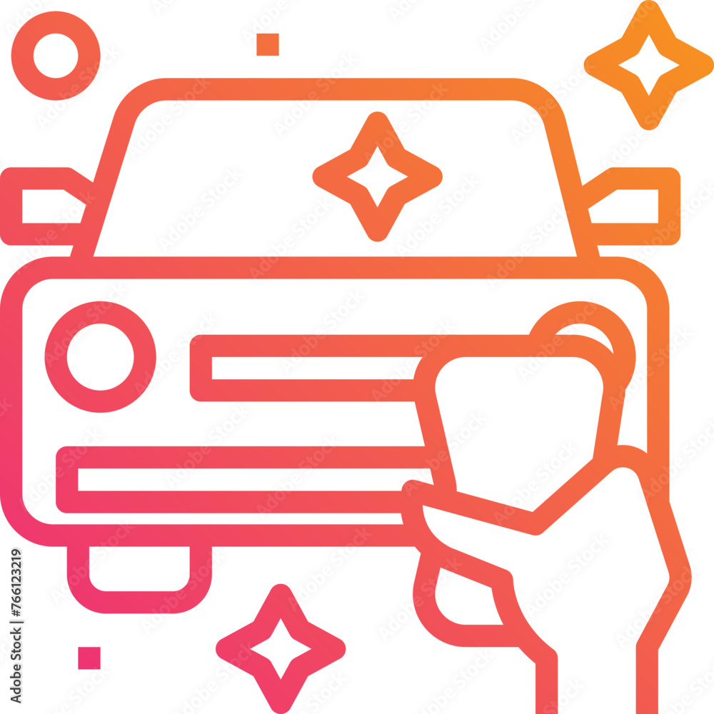 Car wash. Gradient icon design Car wash. Gradient icon design