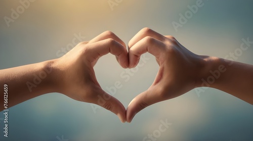 Two hands in shape of heart