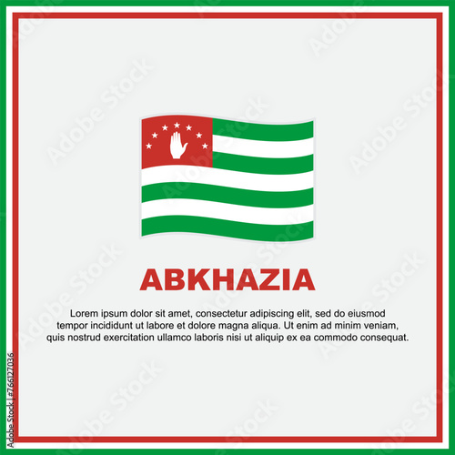 Abkhazia Flag Background Design Template. Abkhazia Independence Day Banner Social Media Post. Abkhazia Banner