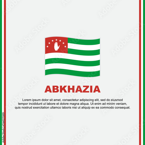 Abkhazia Flag Background Design Template. Abkhazia Independence Day Banner Social Media Post. Abkhazia Cartoon