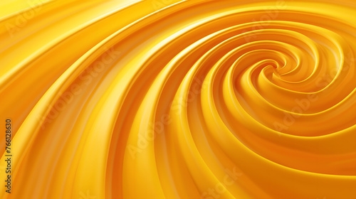 Abstract Yellow Spiral Shapes Creating a Mesmerizing Vortex