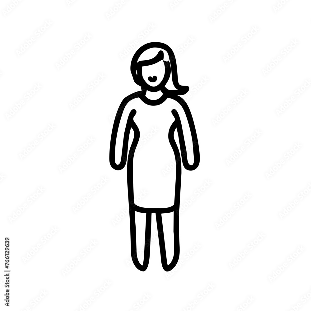 Frau Mädchen Ganzkörper Symbol Frau Mädchen Ganzkörper Symbol