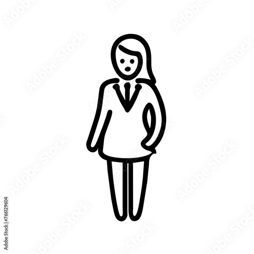 Geschäftsfrau Business Woman Frau büro Arbeiterin Ganzkörper Symbol 