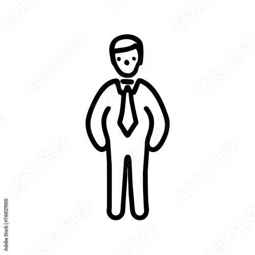 Geschäftsmann Business Man Büro Arbeiter Ganzkörper Symbol 
