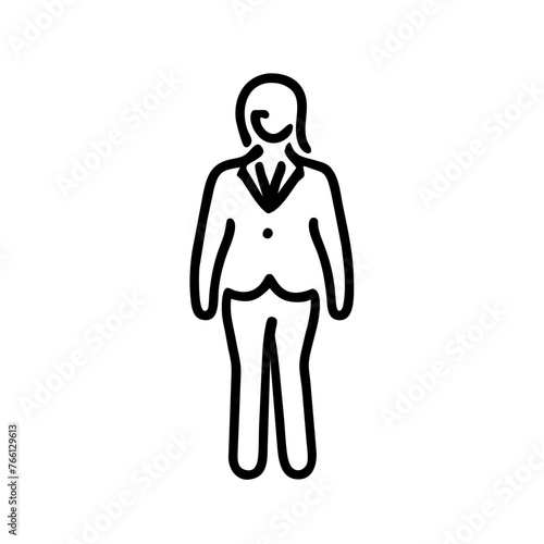 Geschäftsfrau Business Woman Frau büro Arbeiterin Ganzkörper Symbol 