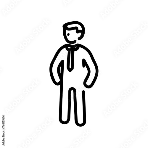 Geschäftsmann Business Man Büro Arbeiter Ganzkörper Symbol 