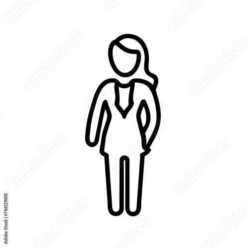 Geschäftsfrau Business Woman Frau büro Arbeiterin Ganzkörper Symbol 