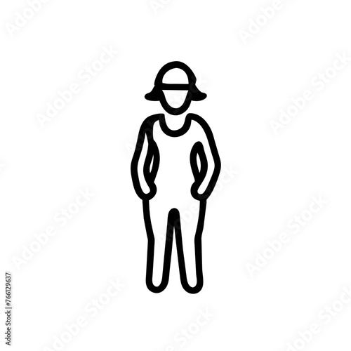Bauarbeiterin Monteurin Arbeiterin Ganzkörper Symbol 