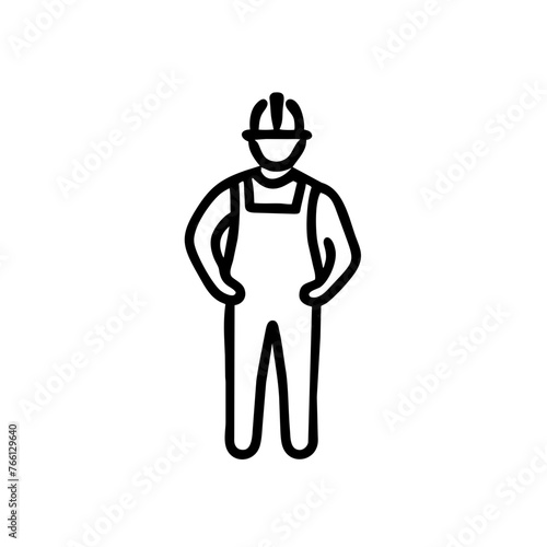 Bauarbeiter Monteur Arbeiter Ganzkörper Symbol photo