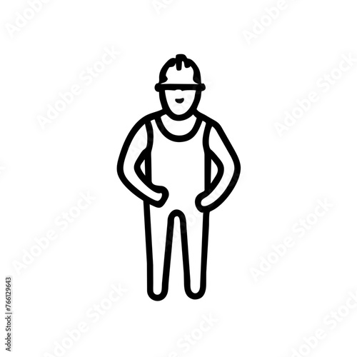 Bauarbeiter Monteur  Arbeiter Ganzkörper Symbol 