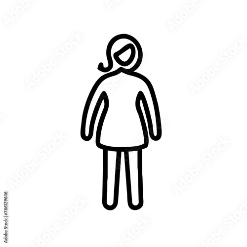 Frau / Mädchen Ganzkörper Symbol 