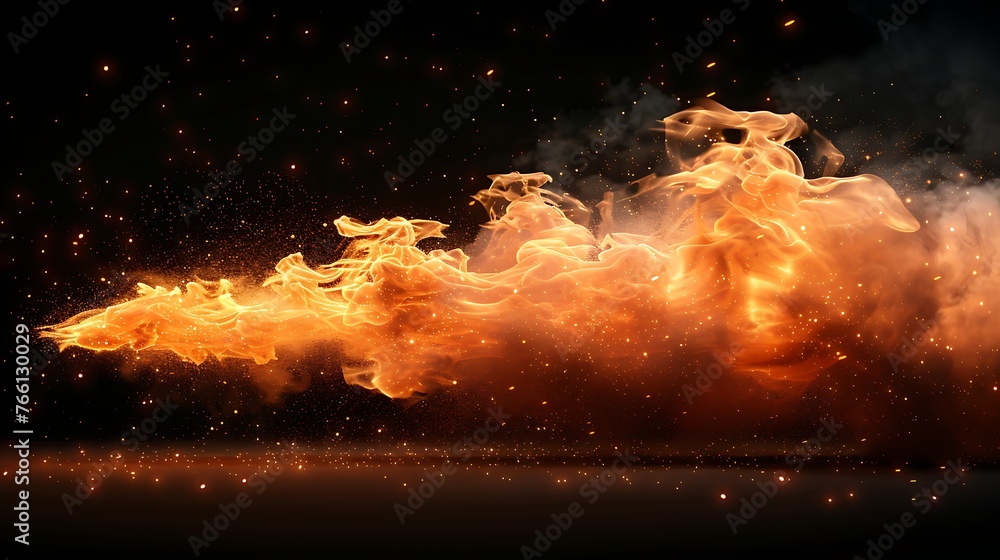 Fire realistic effect explosion