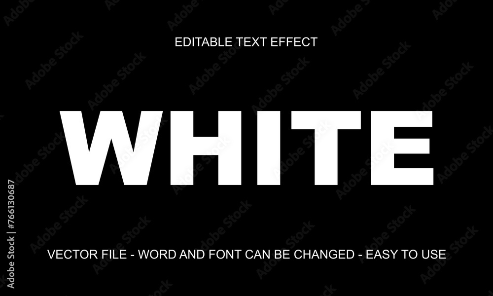 Fototapeta premium Editable text effect bold white mock up