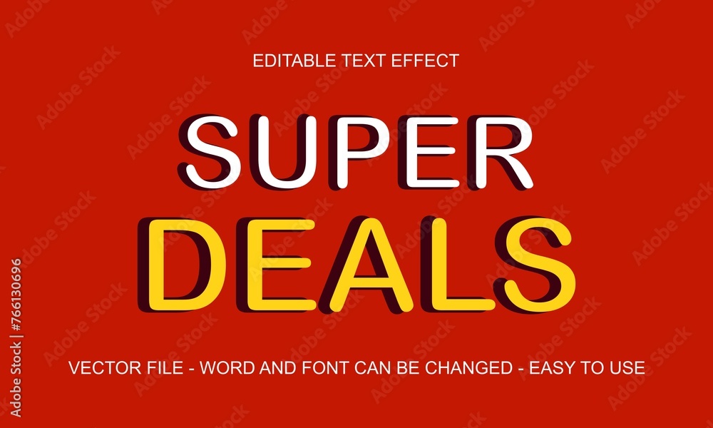 Super deals theme editable text style effect